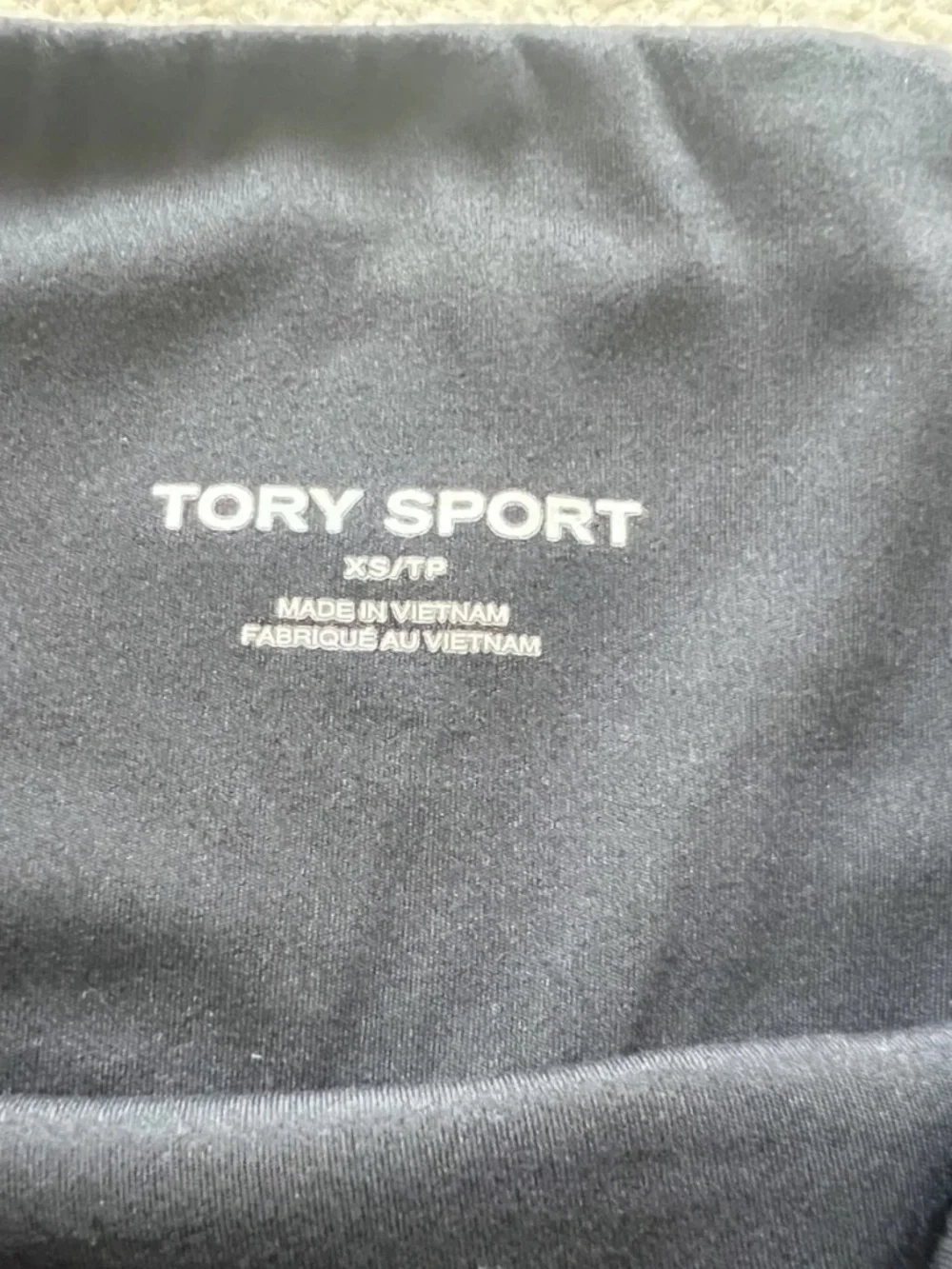 Tory Sport Womens Biker Shorts Black Polyester Size XS
